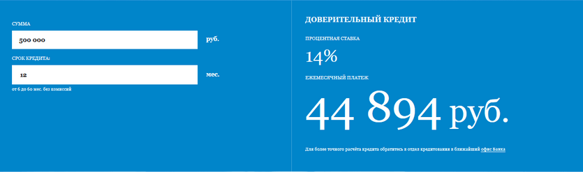 Кредитный калькулятор в Эксперт Банке